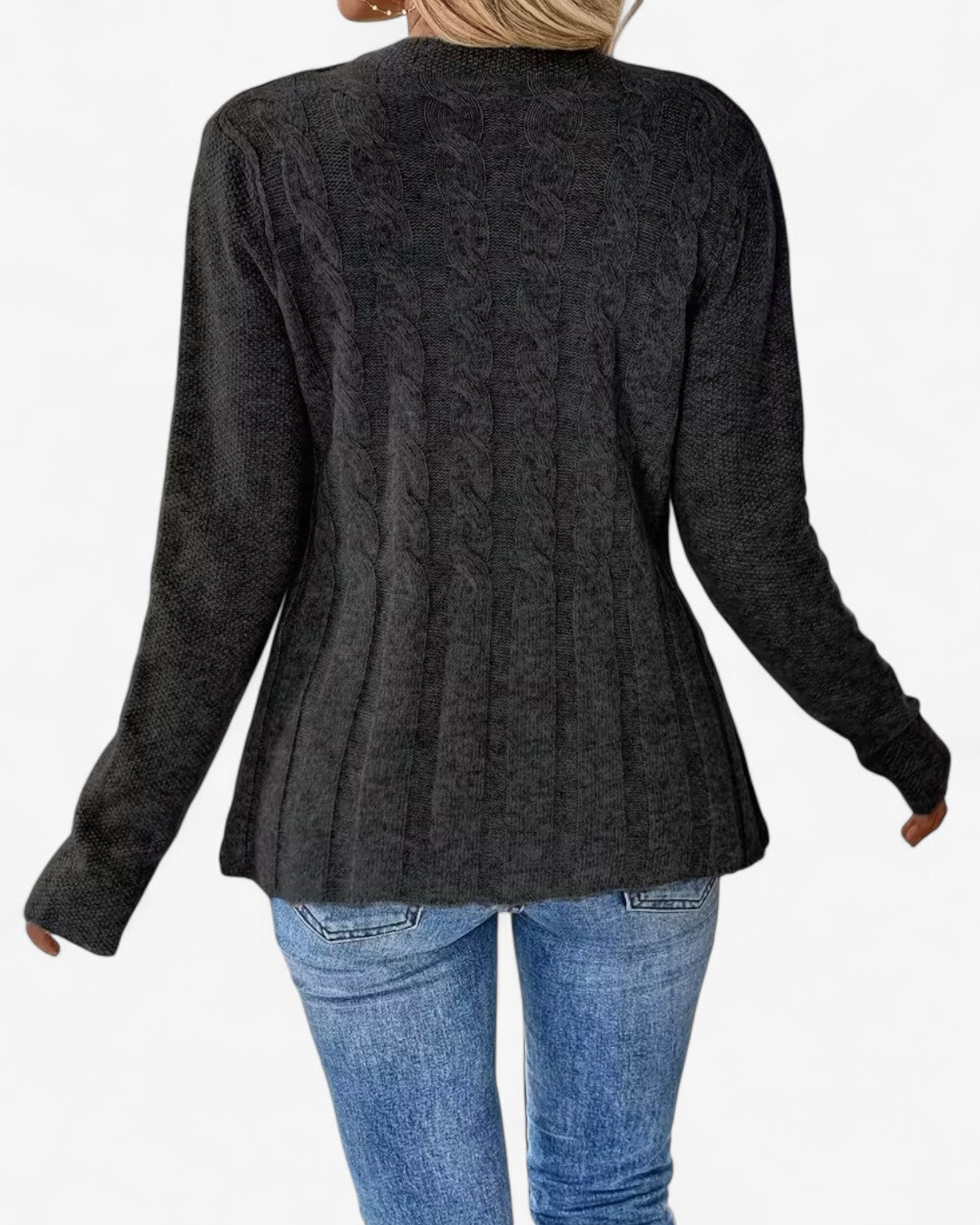 Elegant Long-Sleeve Open Cardigan