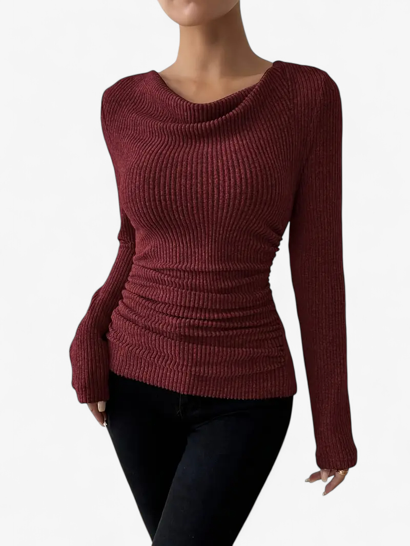 Asymmetrical Ribbed Top