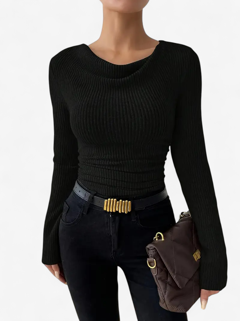 Asymmetrical Ribbed Top