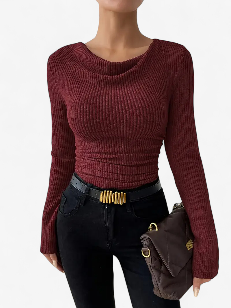 Asymmetrical Ribbed Top