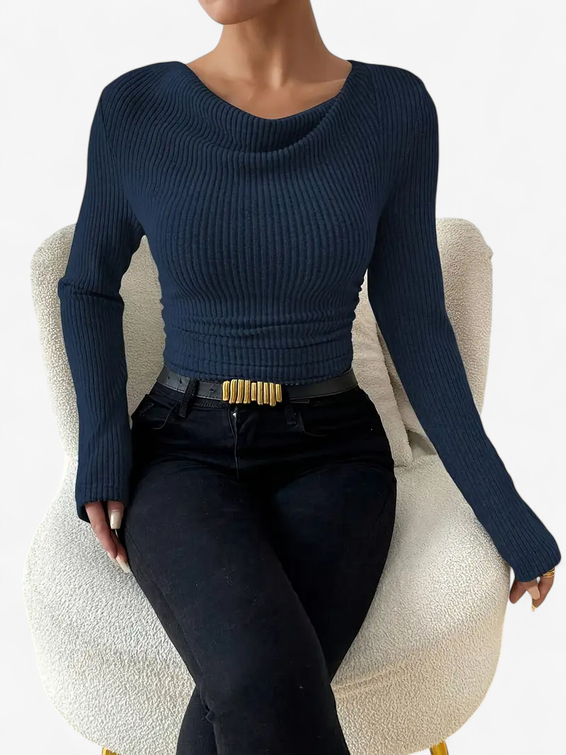 Asymmetrical Ribbed Top