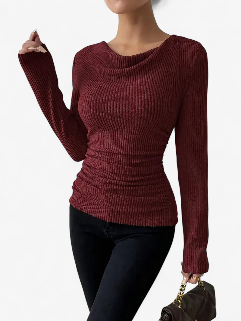 Asymmetrical Ribbed Top