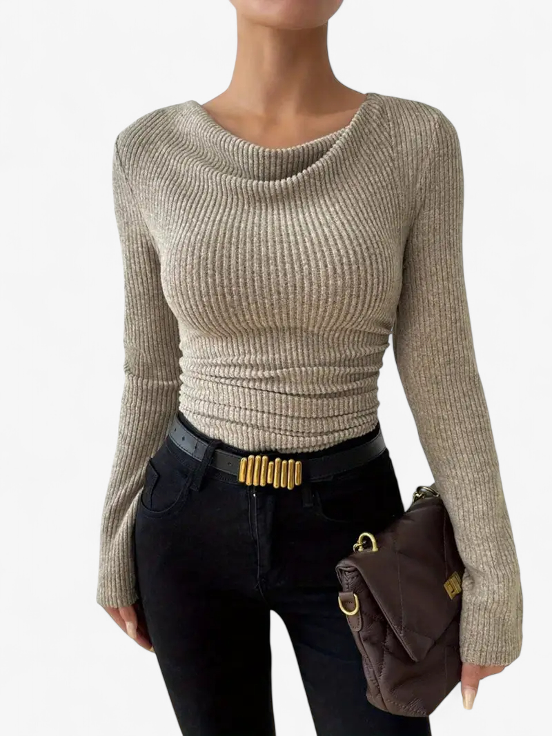 Asymmetrical Ribbed Top