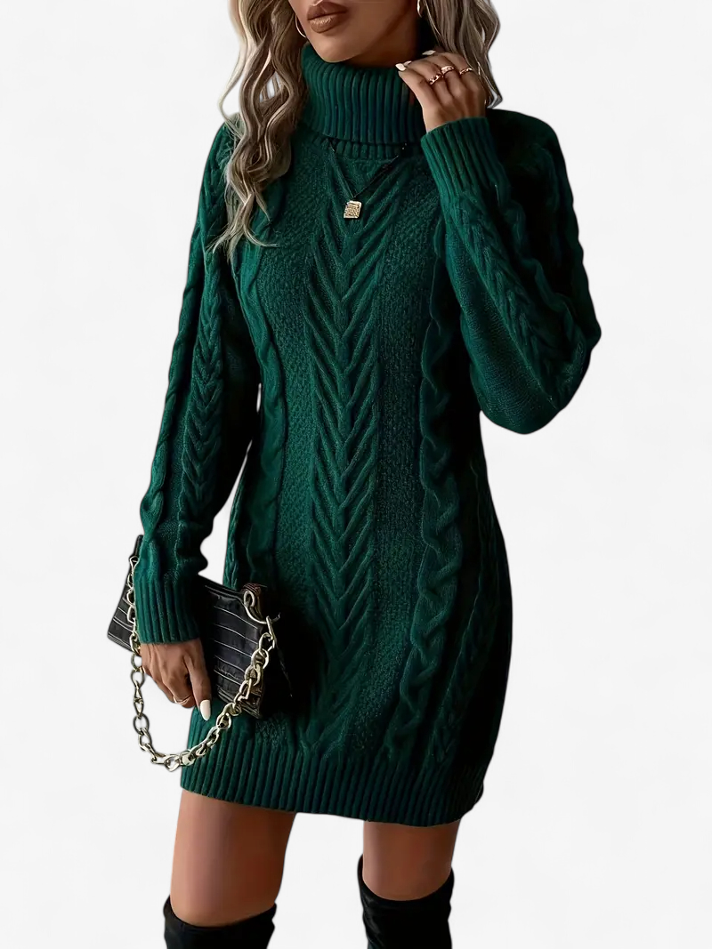 Cable Knit Sweater Dress