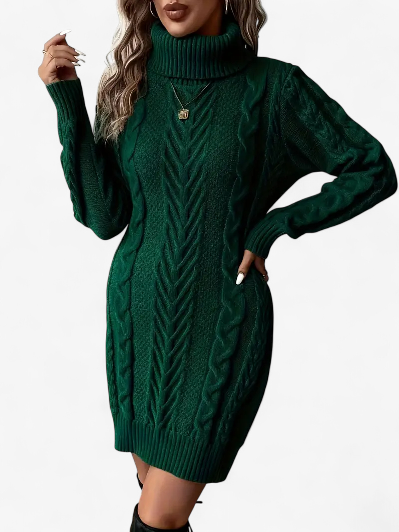 Cable Knit Sweater Dress
