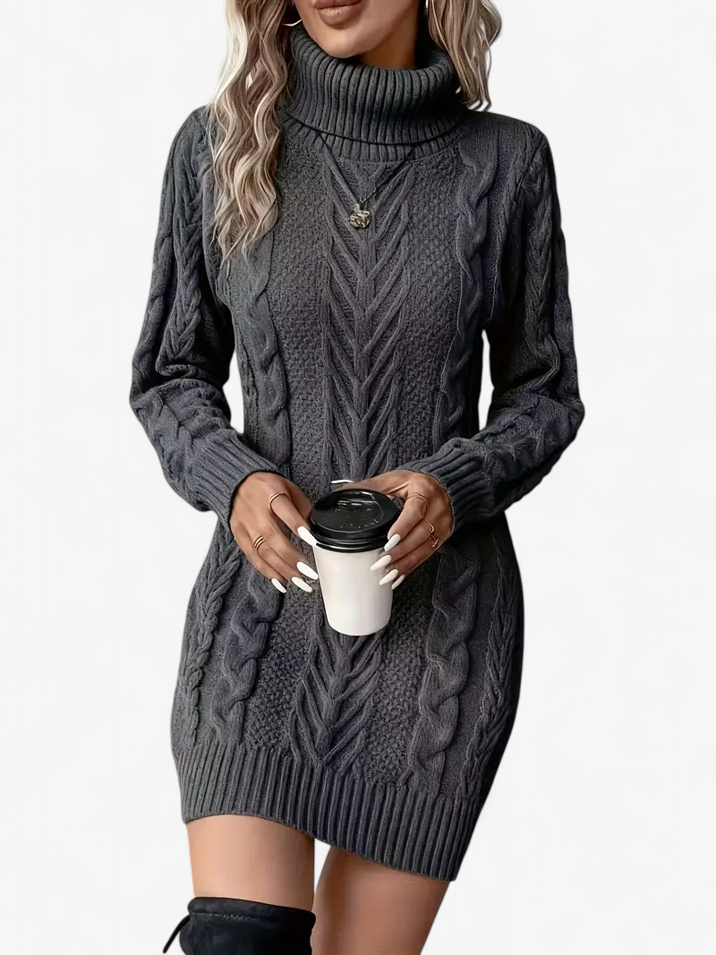 Cable Knit Sweater Dress