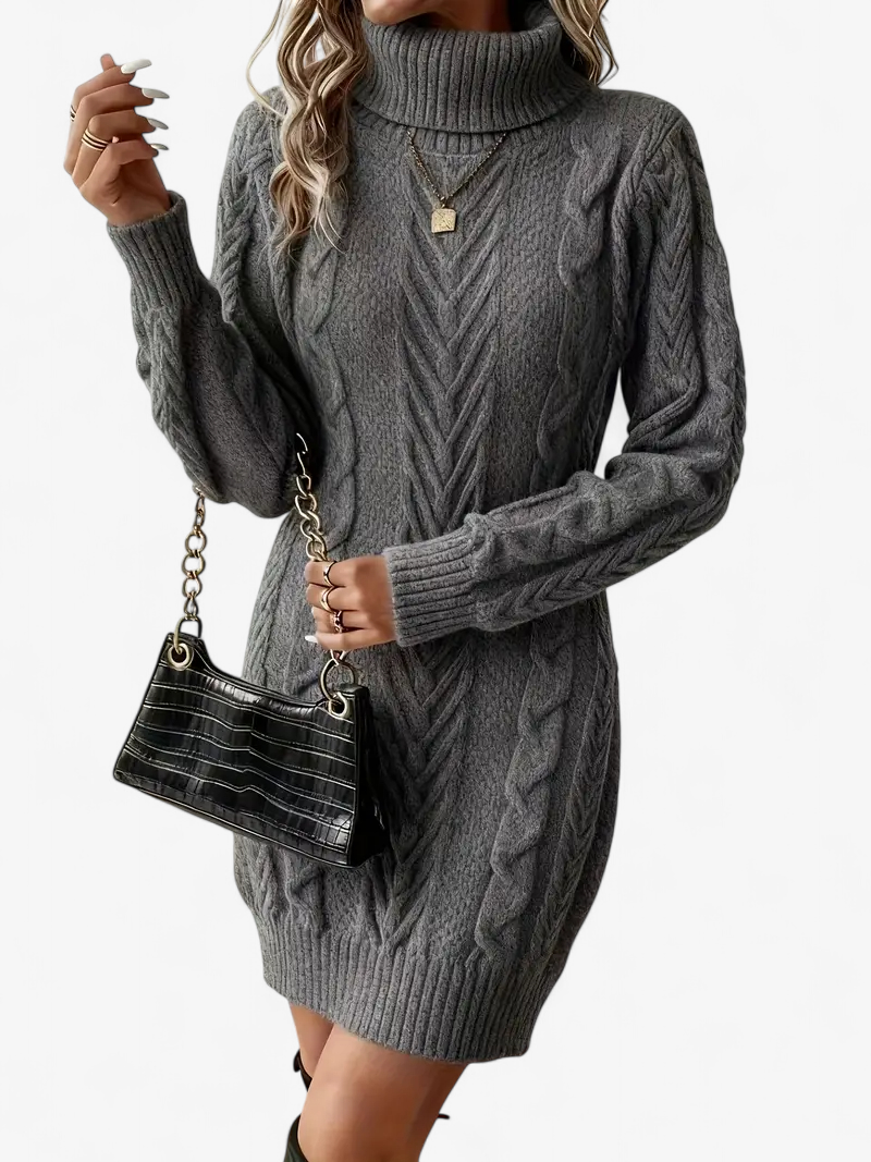 Cable Knit Sweater Dress