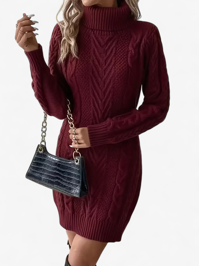 Cable Knit Sweater Dress