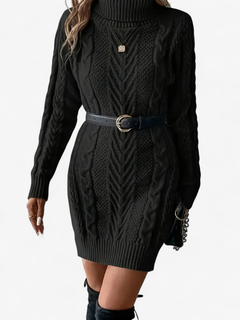 Cable Knit Sweater Dress