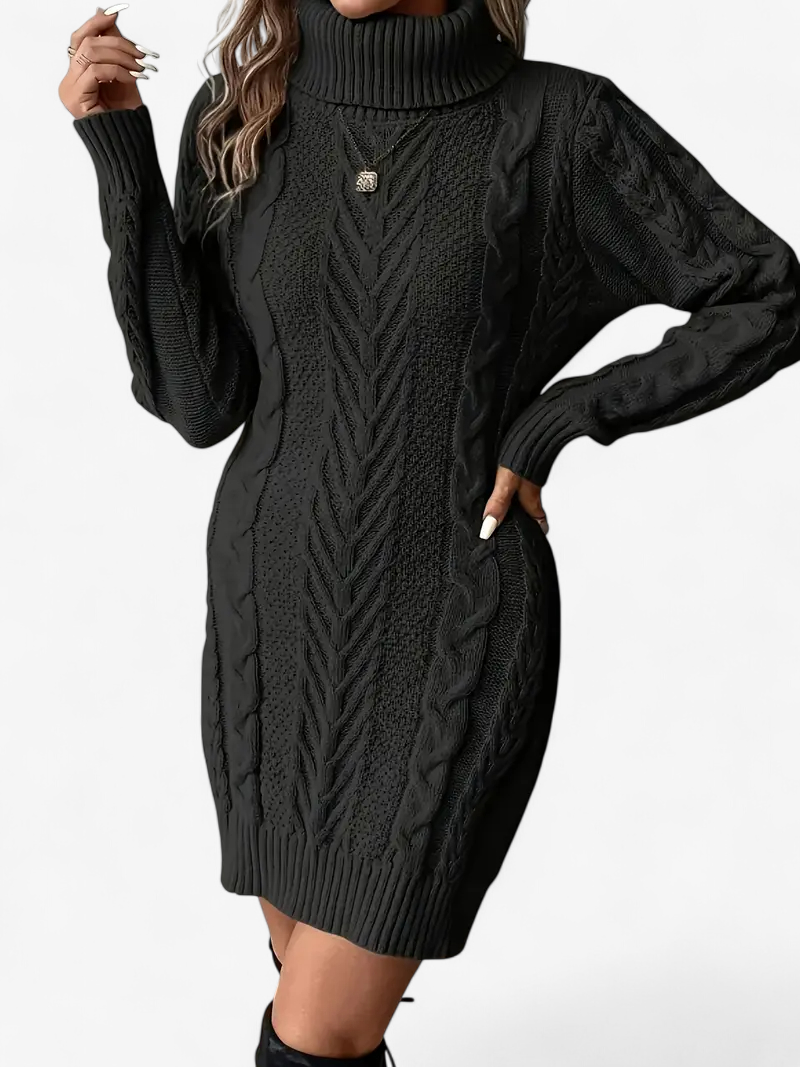 Cable Knit Sweater Dress