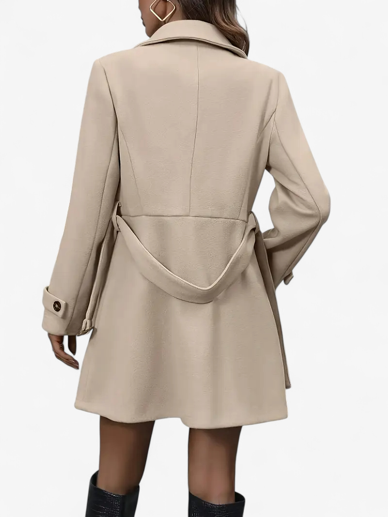 Elegant Double-Breasted Tweed Coat