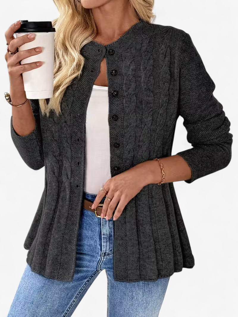 Twisted Detail Knit Cardigan