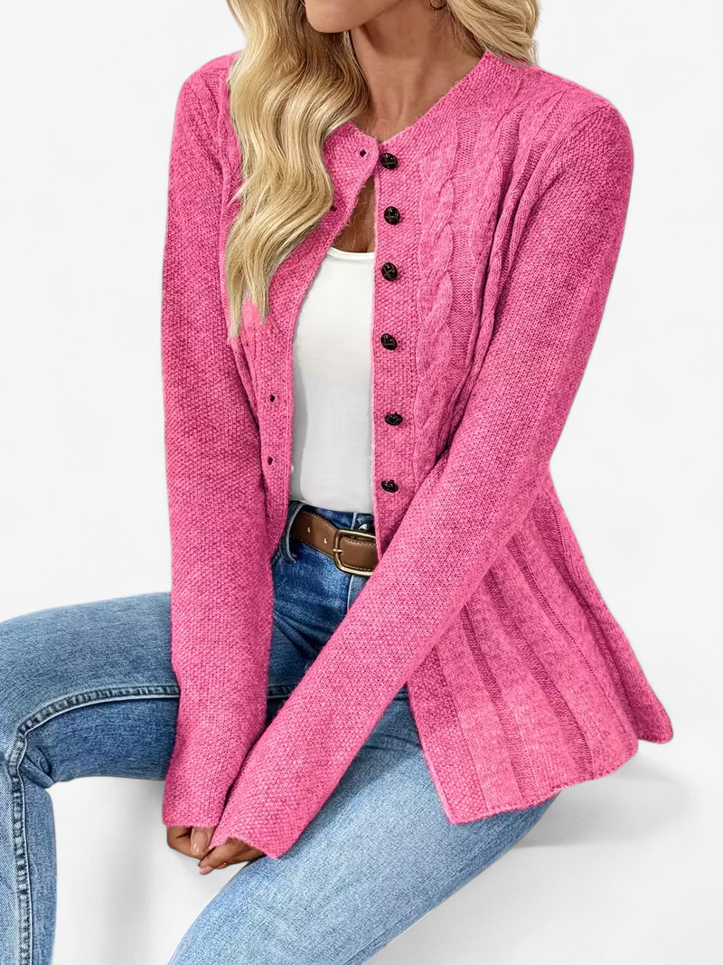 Twisted Detail Knit Cardigan