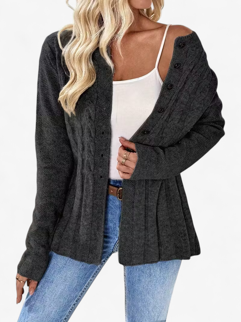 Twisted Detail Knit Cardigan