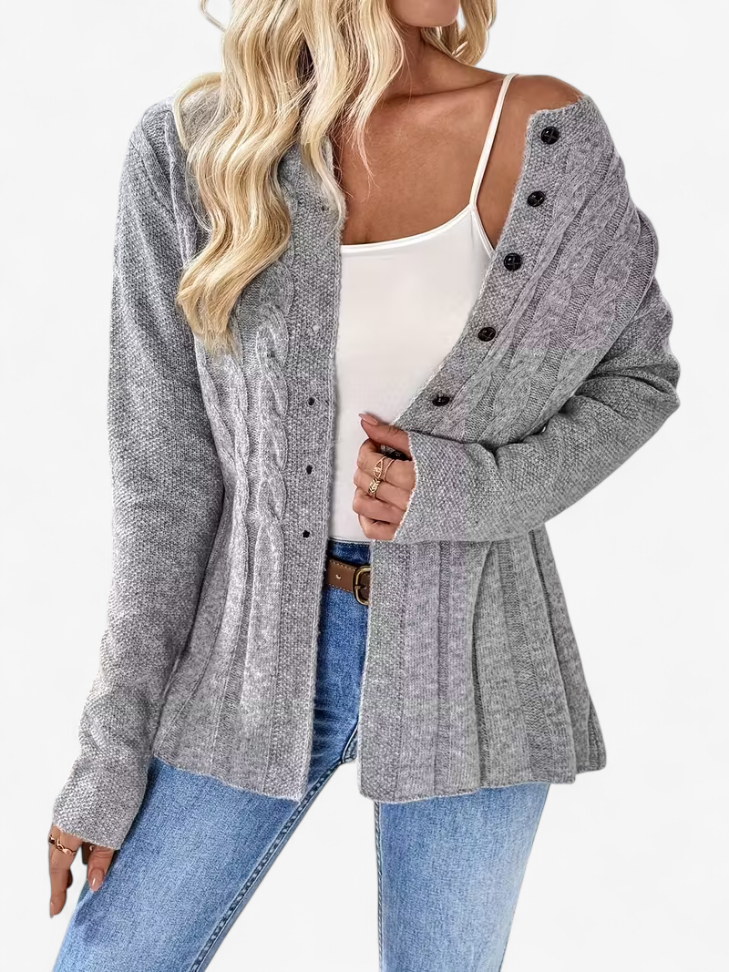 Twisted Detail Knit Cardigan