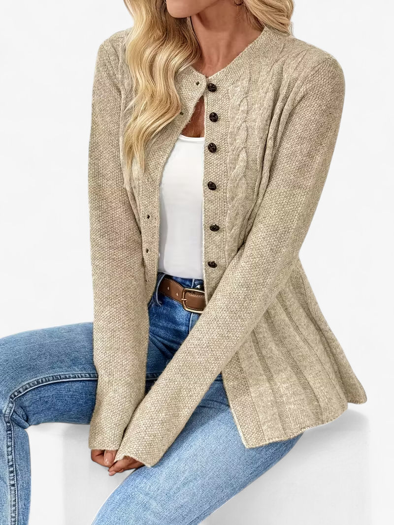 Twisted Detail Knit Cardigan