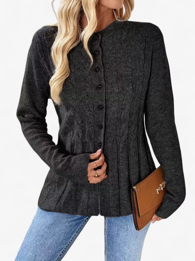 Twisted Detail Knit Cardigan