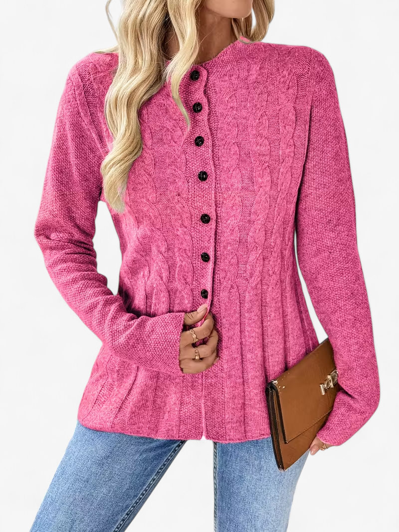 Twisted Detail Knit Cardigan