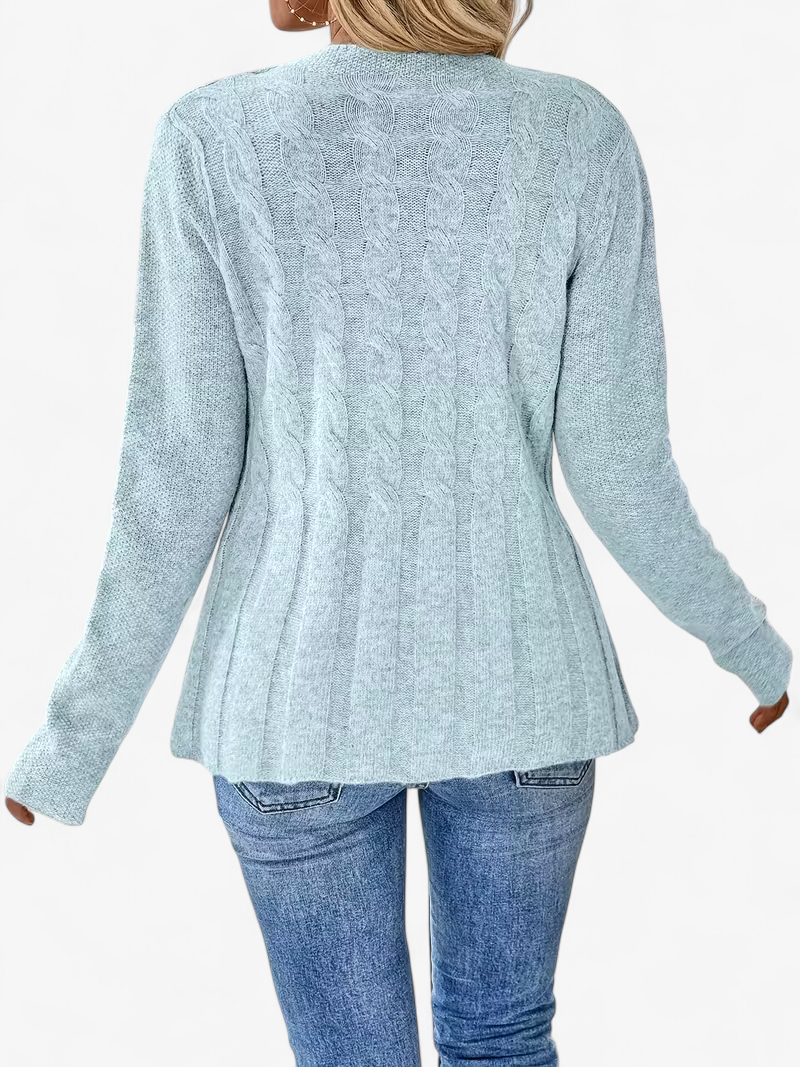 Twisted Detail Knit Cardigan