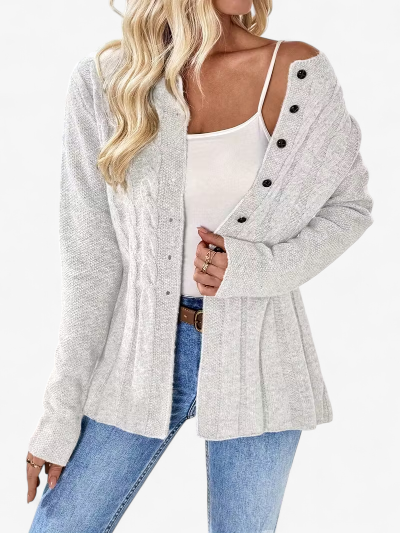 Twisted Detail Knit Cardigan