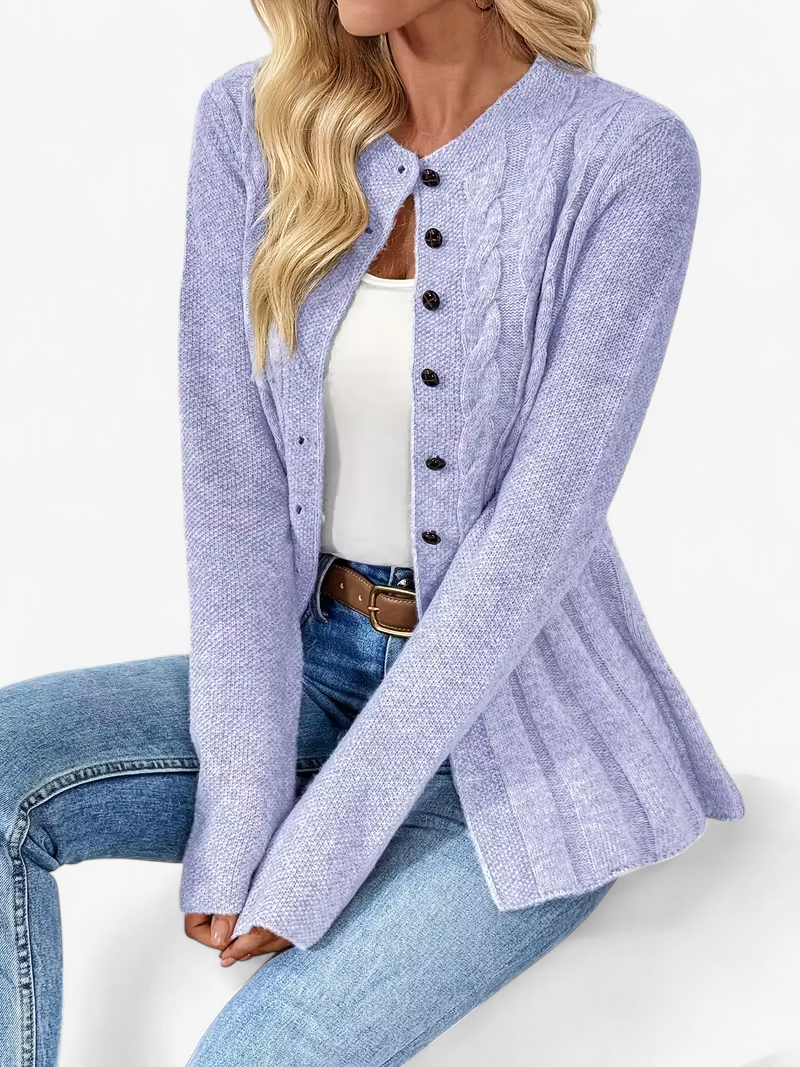 Twisted Detail Knit Cardigan