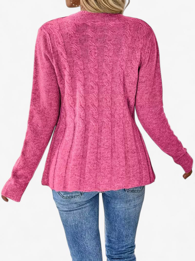 Twisted Detail Knit Cardigan