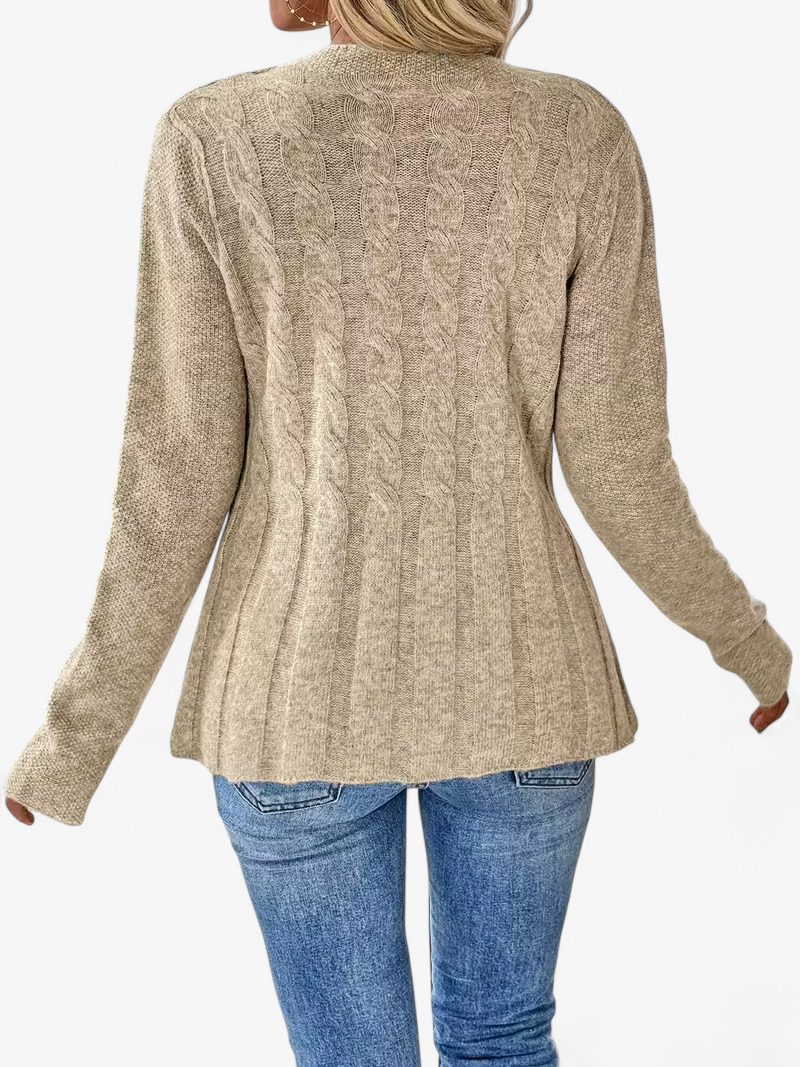 Twisted Detail Knit Cardigan