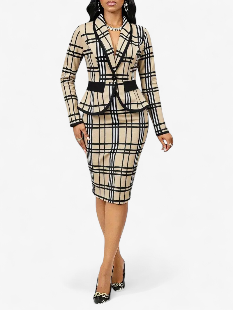 Printed Skirt Suit Set