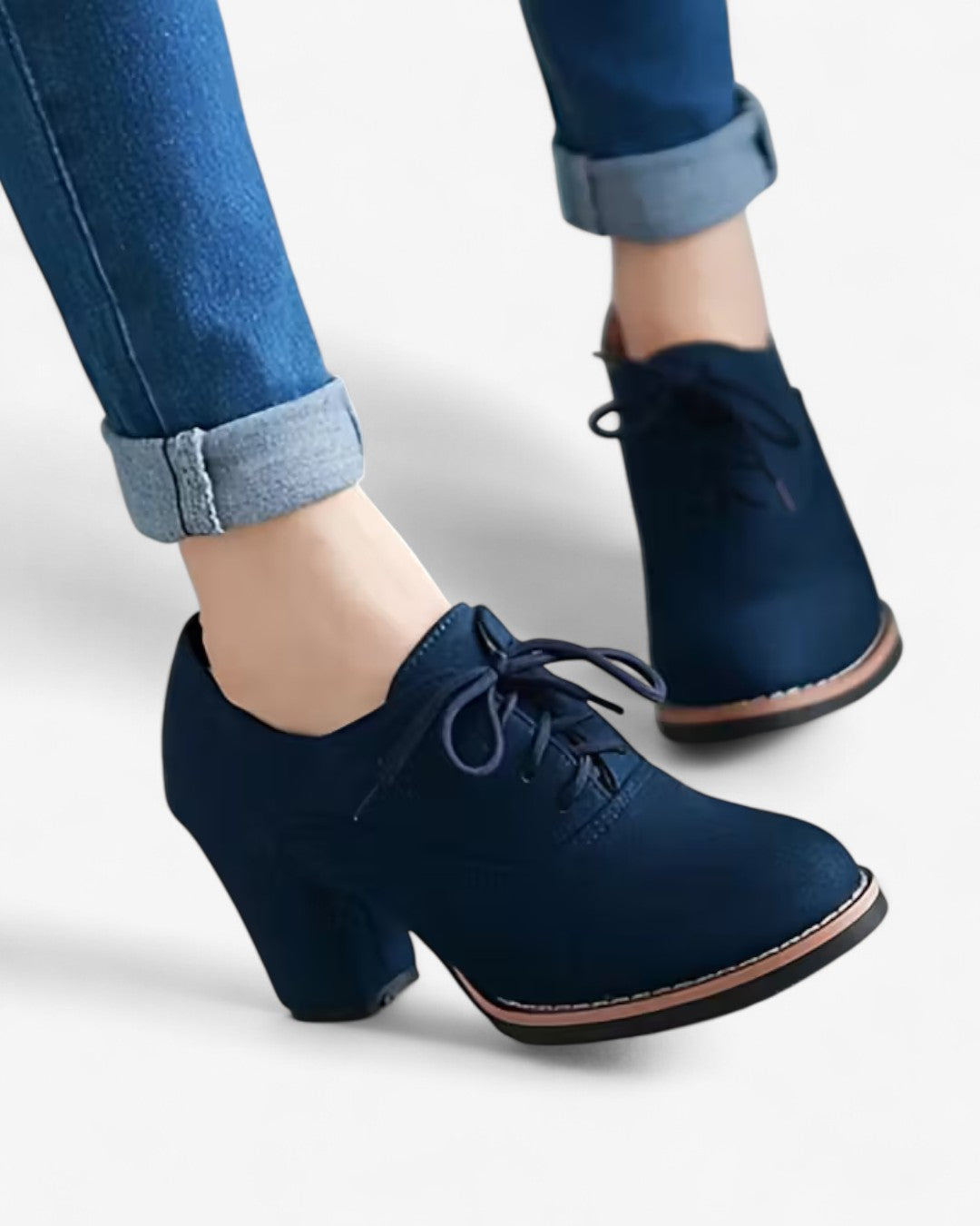 Retro British Matte Lace-Up Shoes