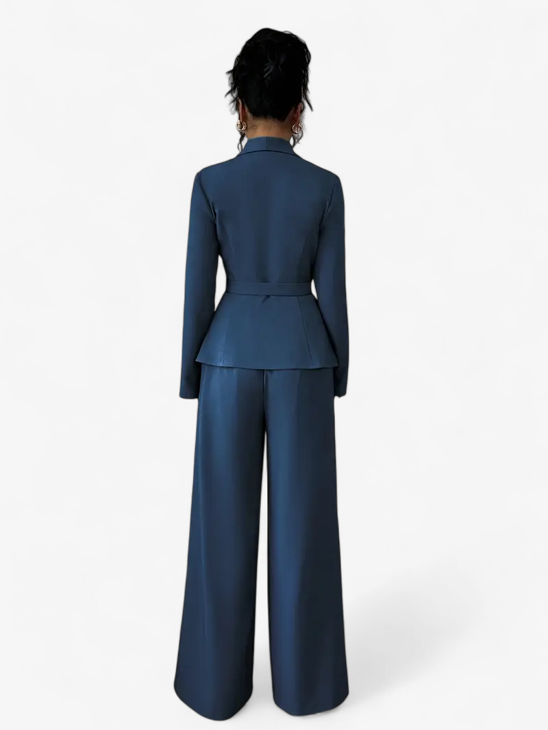 Belted Two-Piece Trouser Suit
