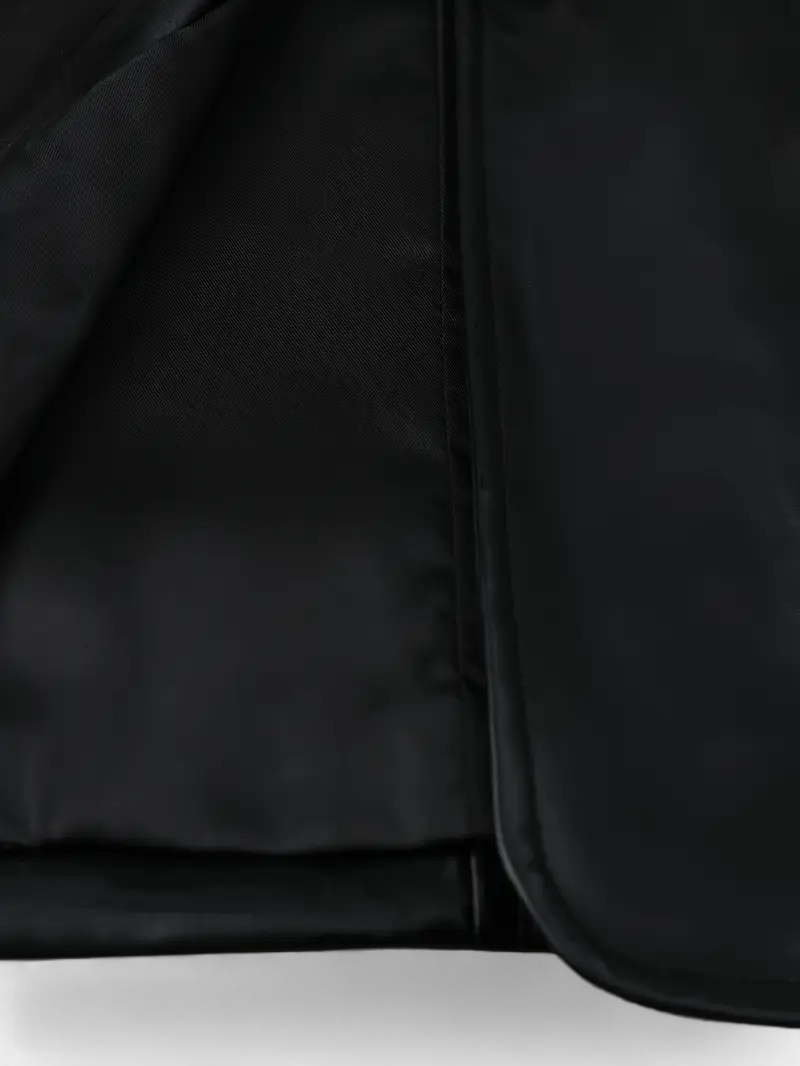 Elegant Belted PU Coat