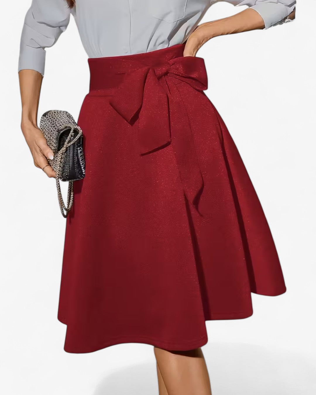 Élégance Bow Midi Skirt