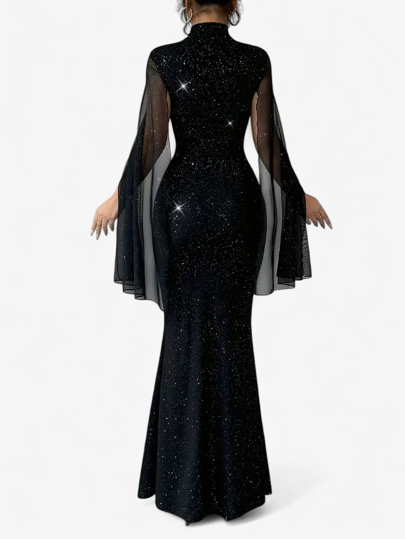 Sequin Cape Mermaid Dress