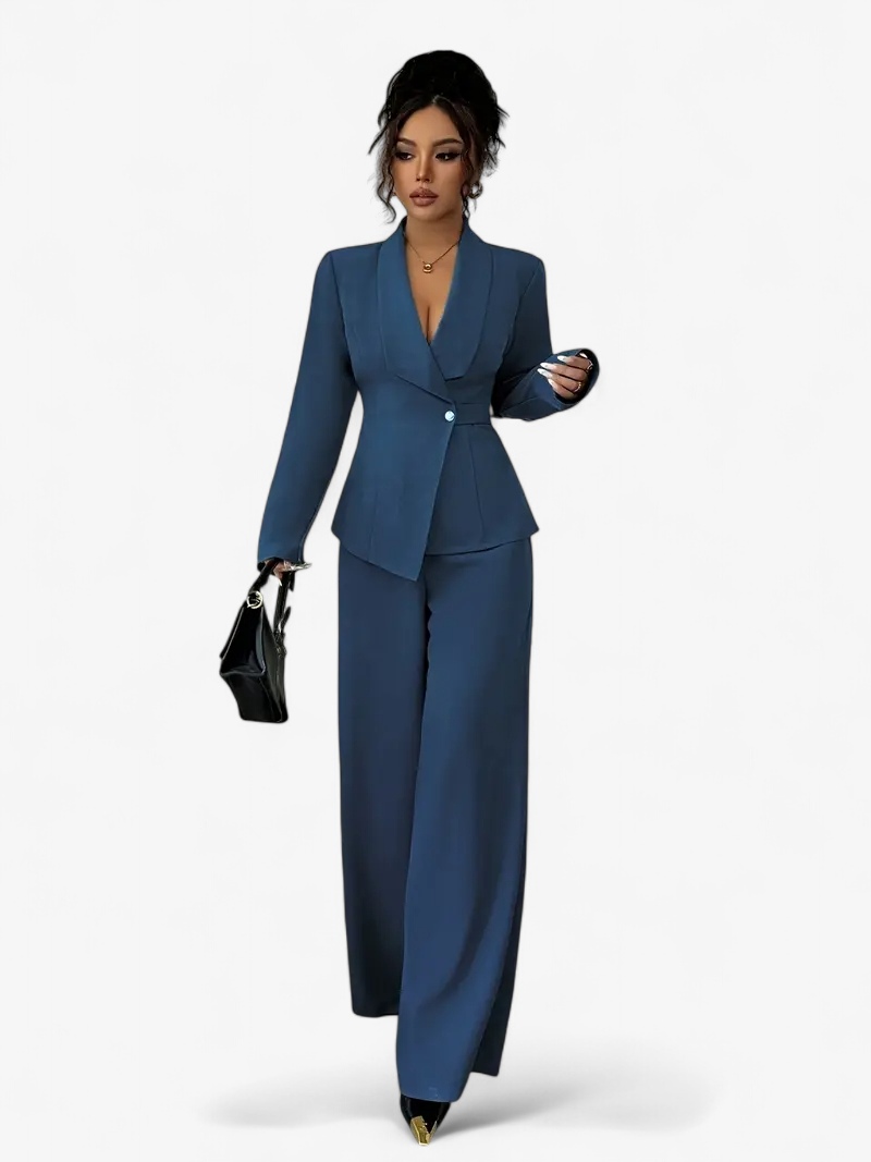Belted Two-Piece Trouser Suit