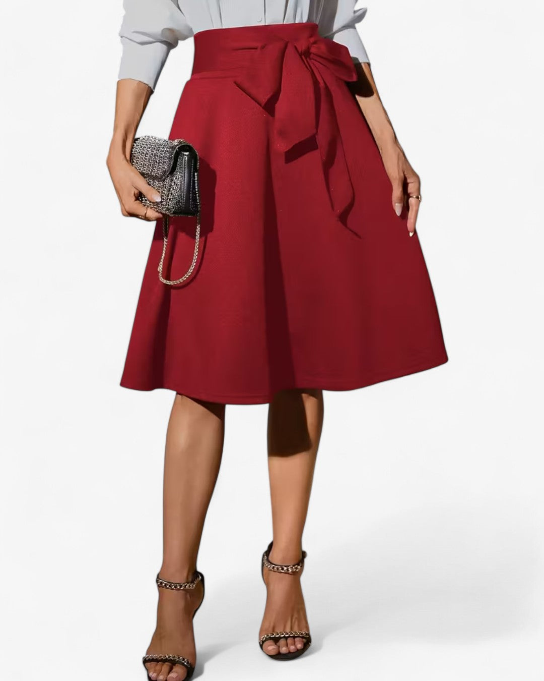 Élégance Bow Midi Skirt