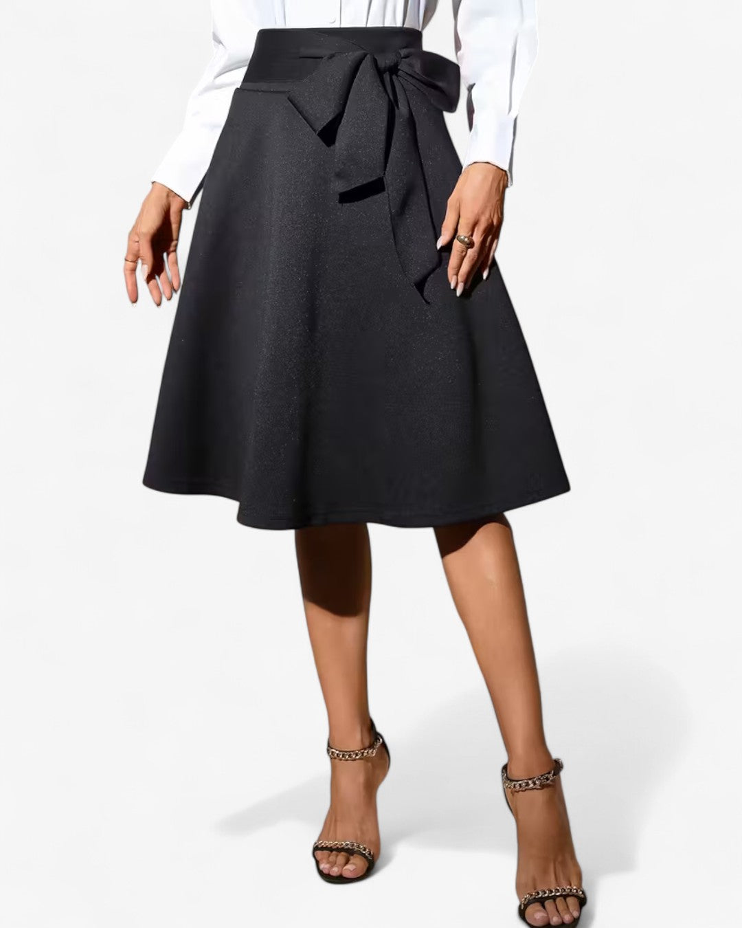 Élégance Bow Midi Skirt