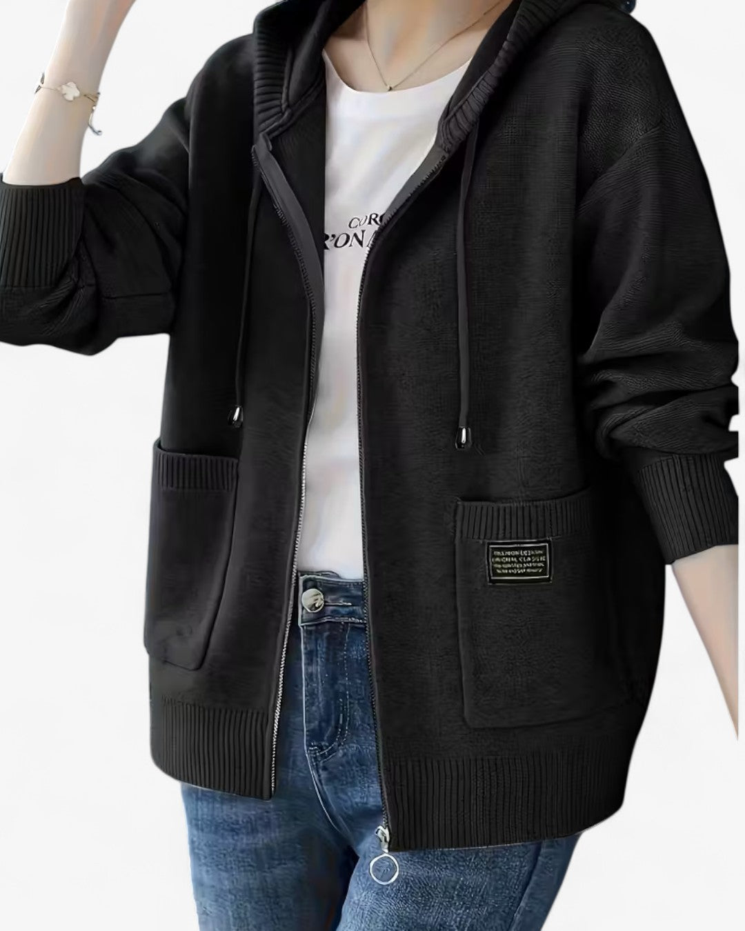 Soft Hooded Zip-Up Cardigan