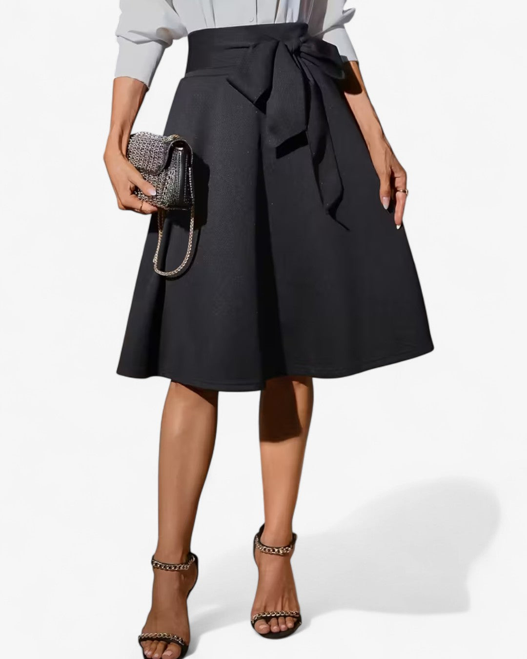 Élégance Bow Midi Skirt