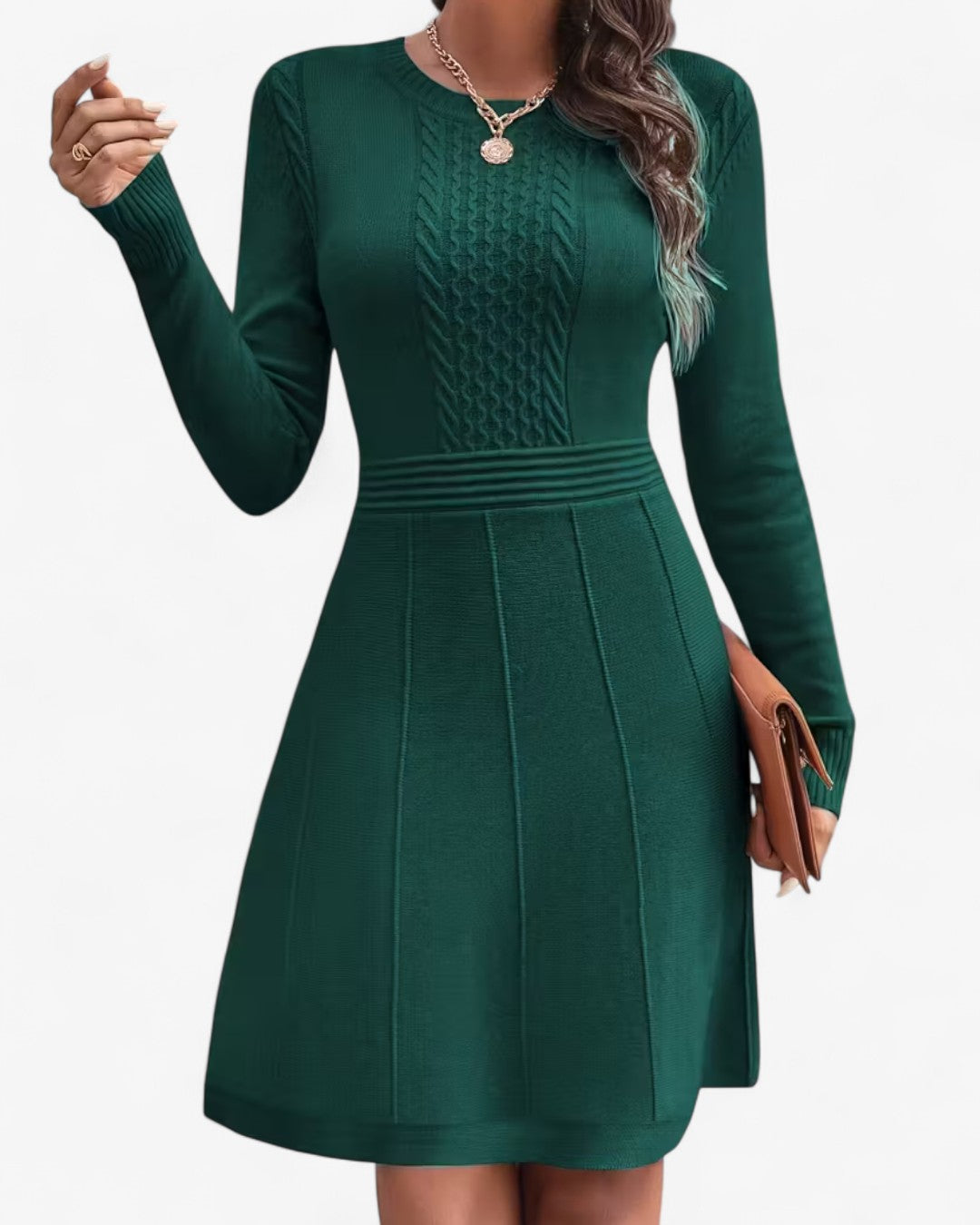 Knitted A-Line Midi Dress