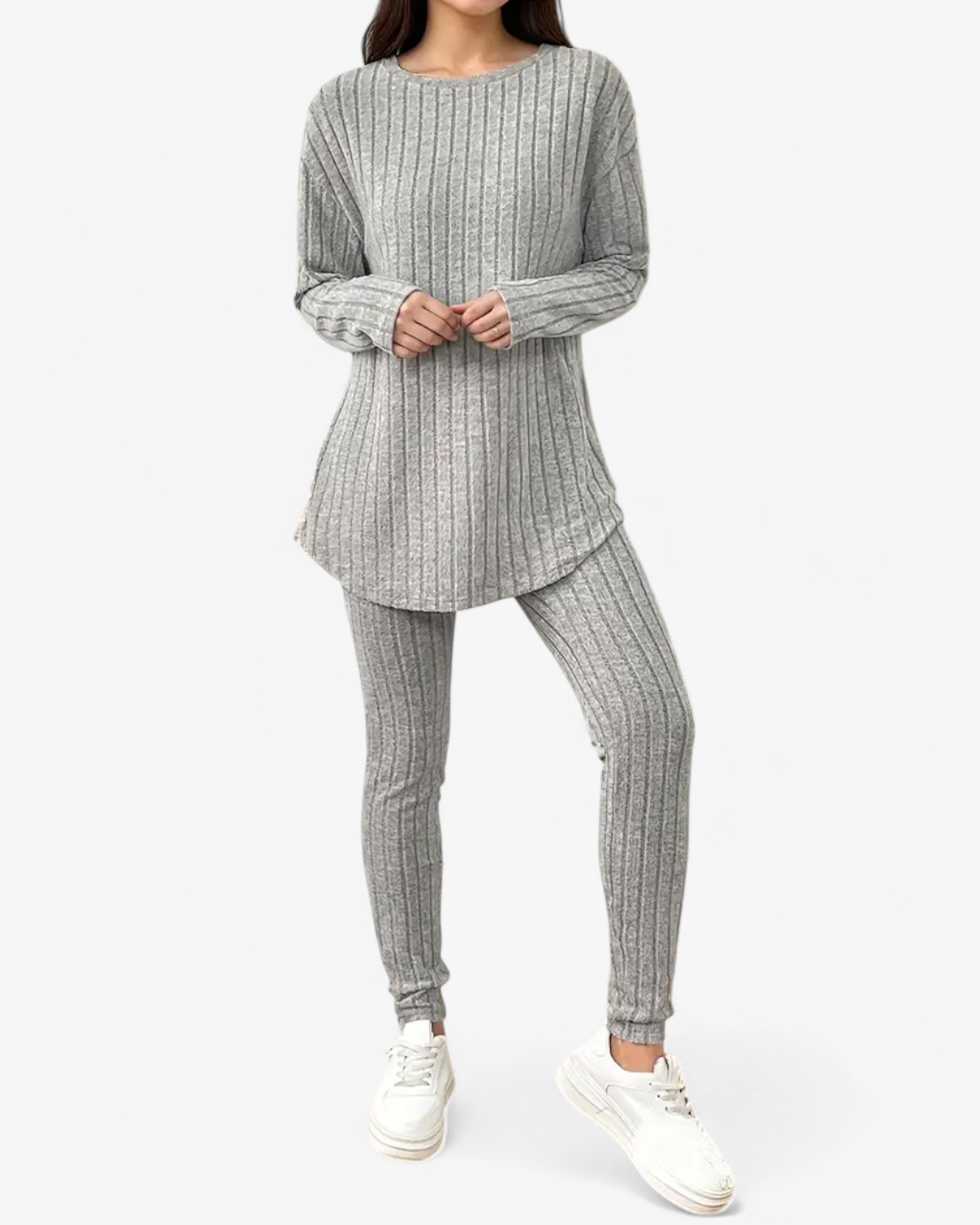 Ribbed Knit Two-Piece Set
