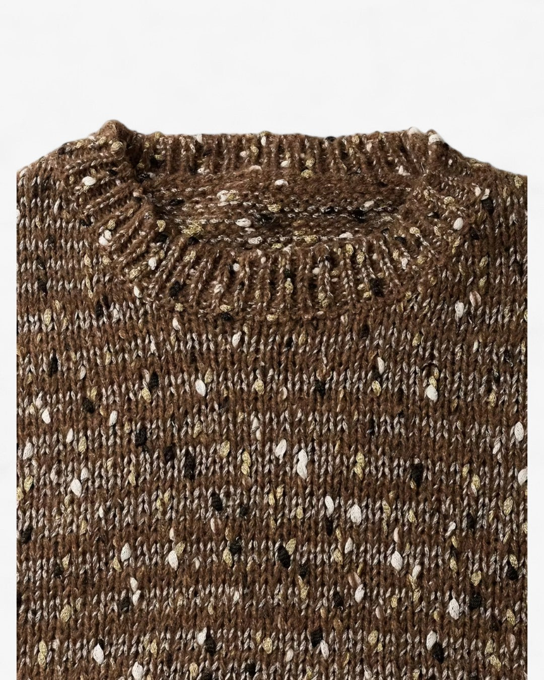 Dot Pattern Drop-Shoulder Sweater