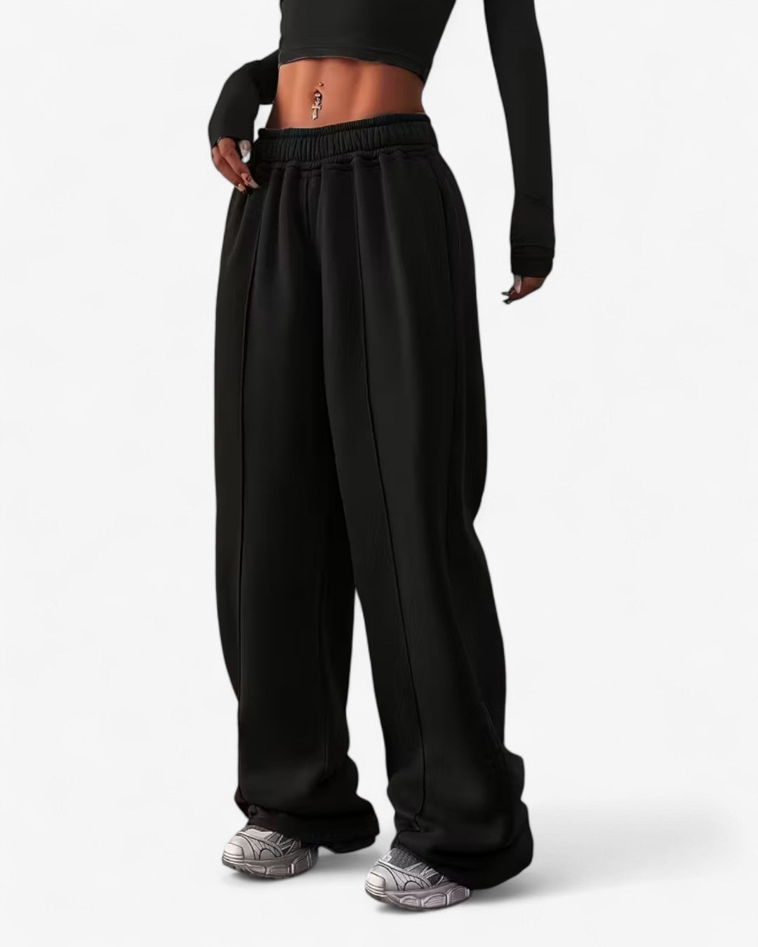 Elegant Wide-Leg Trousers with Pockets