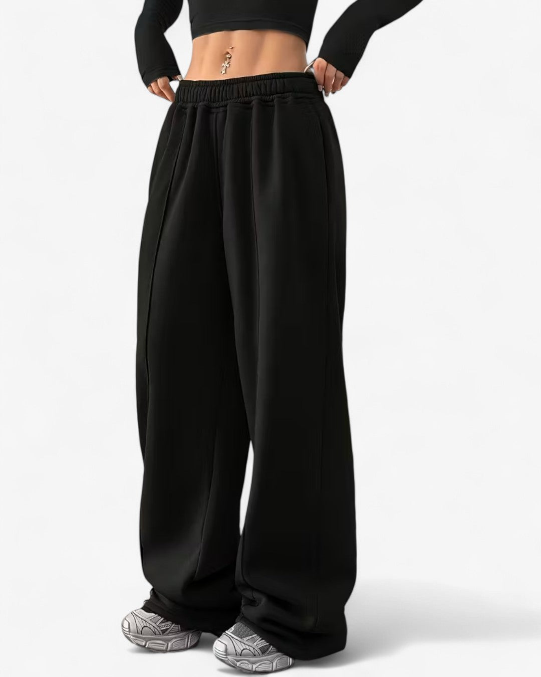 Elegant Wide-Leg Trousers with Pockets