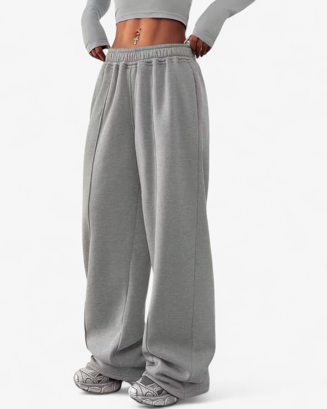 Elegant Wide-Leg Trousers with Pockets