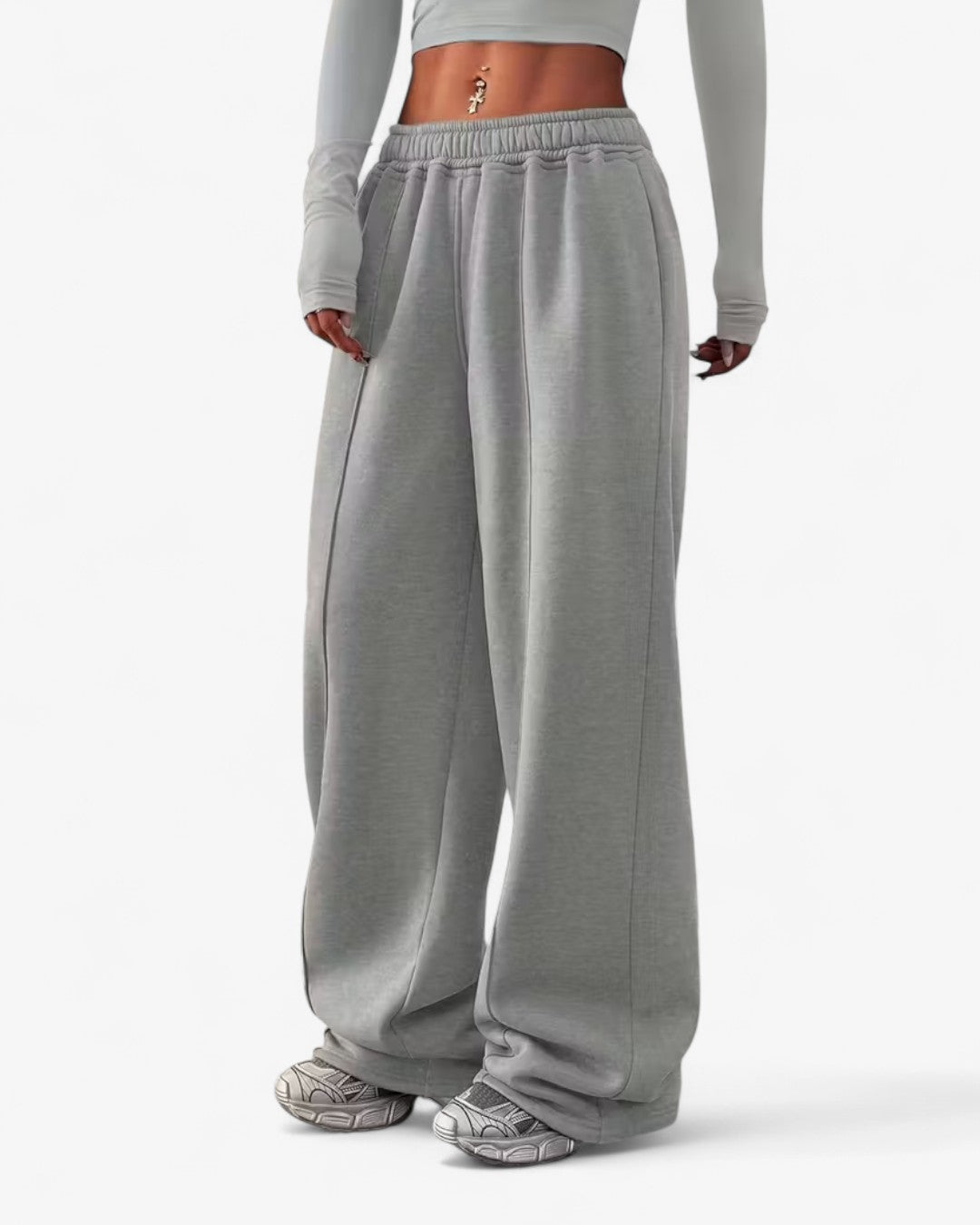 Elegant Wide-Leg Trousers with Pockets