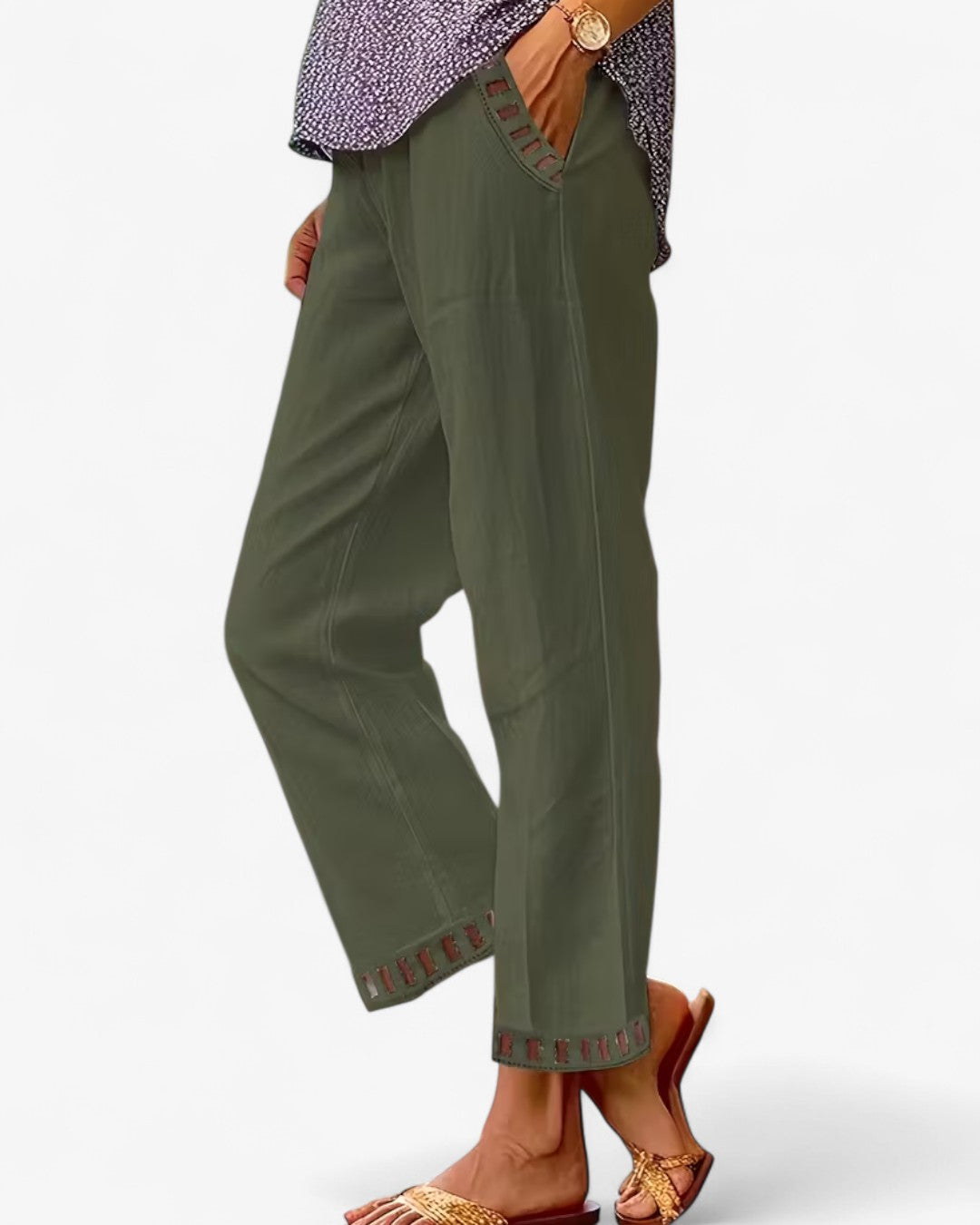 Elegant Drawstring Ankle Pants