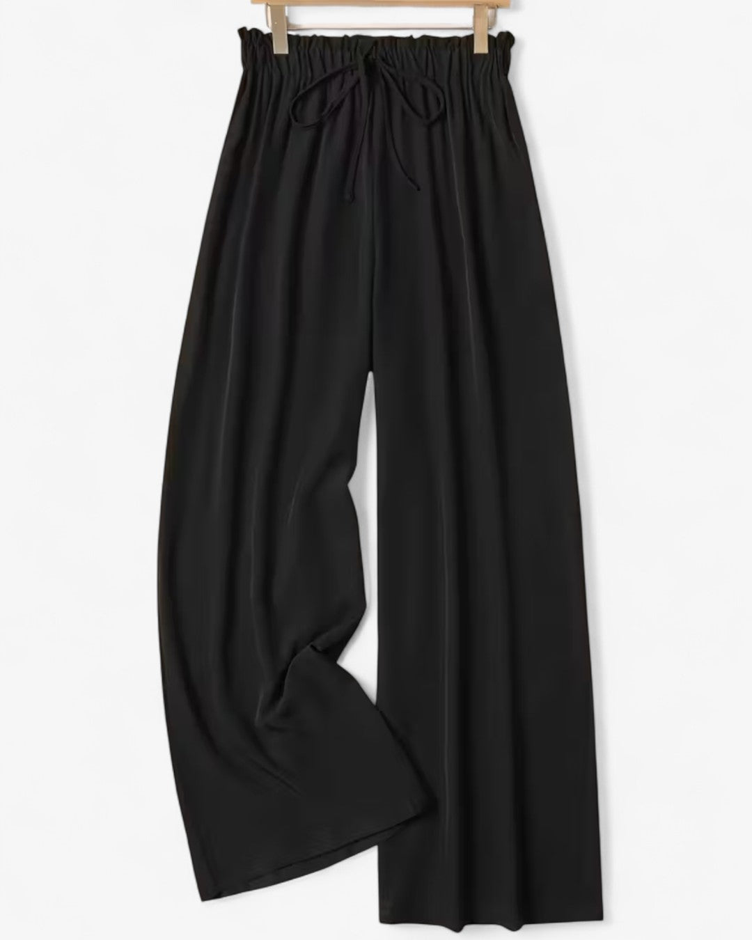 Draped Wide-Leg Pants
