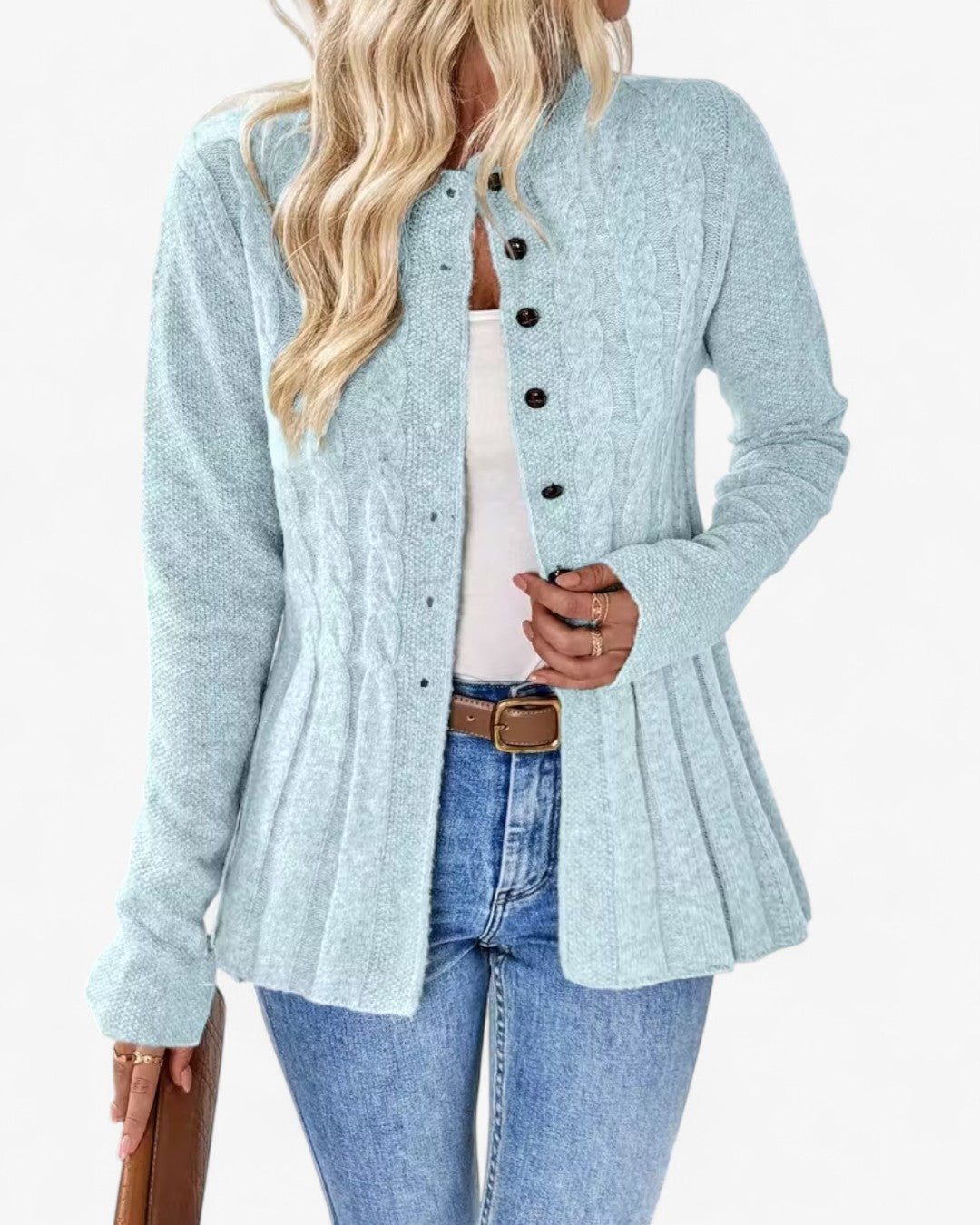 Elegant Long-Sleeve Open Cardigan