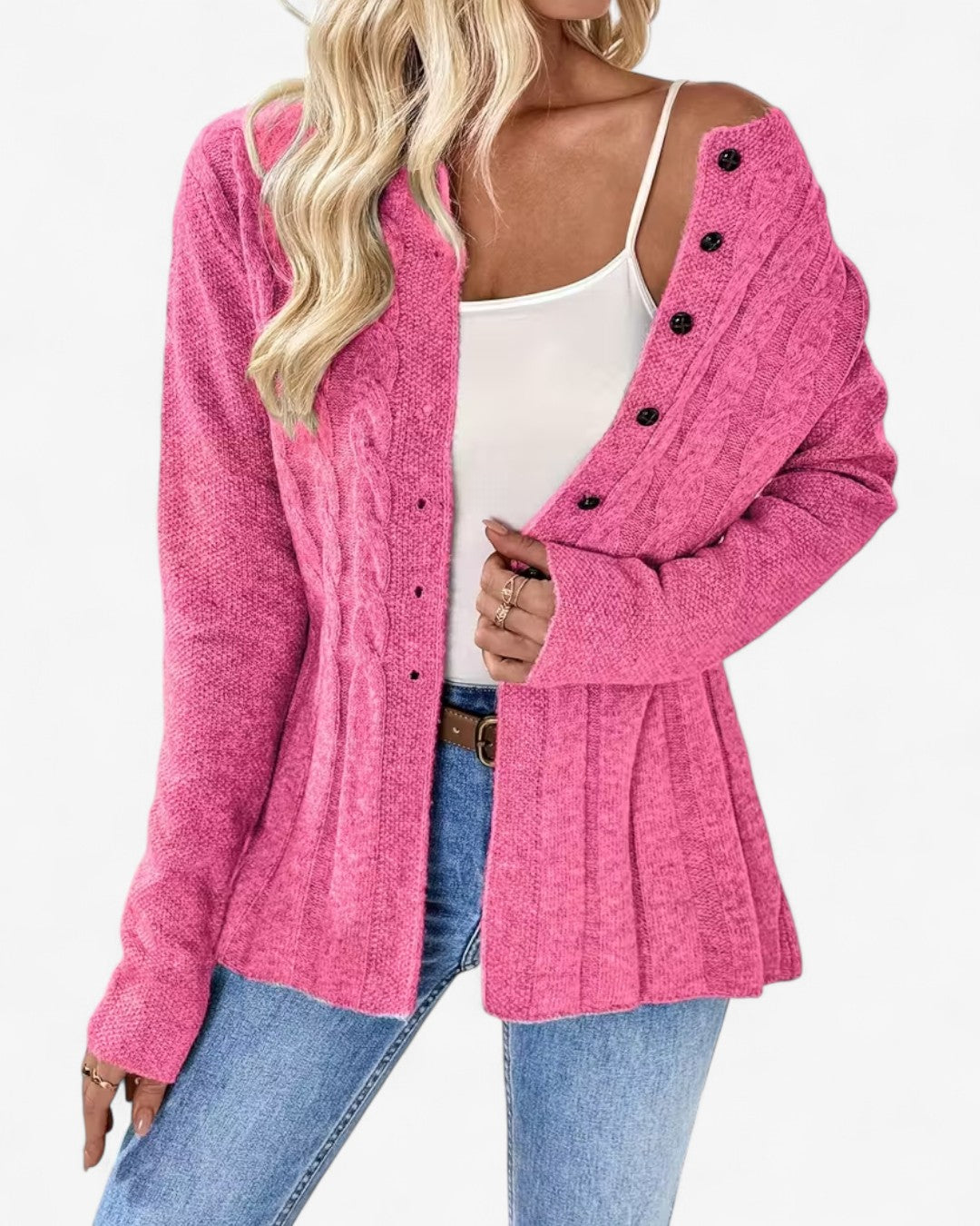 Elegant Long-Sleeve Open Cardigan