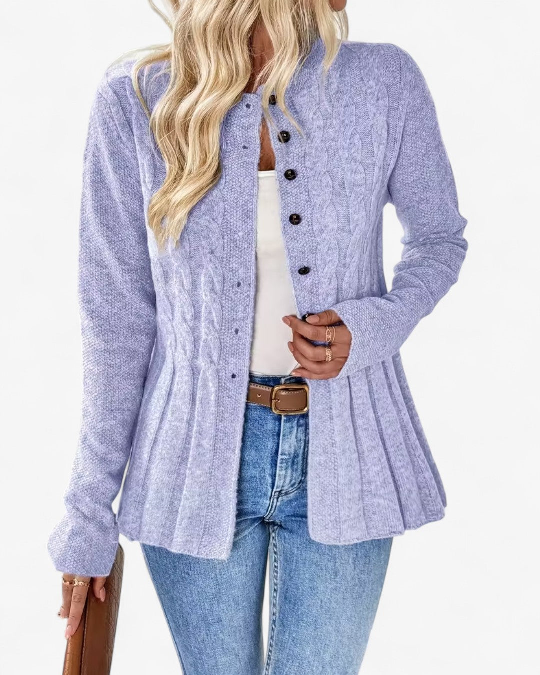 Elegant Long-Sleeve Open Cardigan